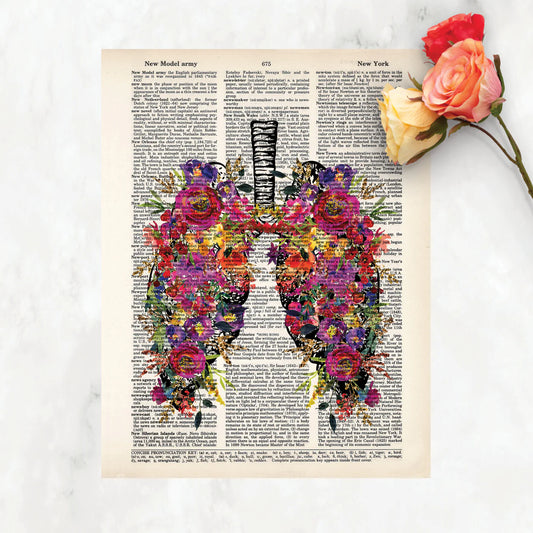 Anatomical Florals Dictionary Page Print
