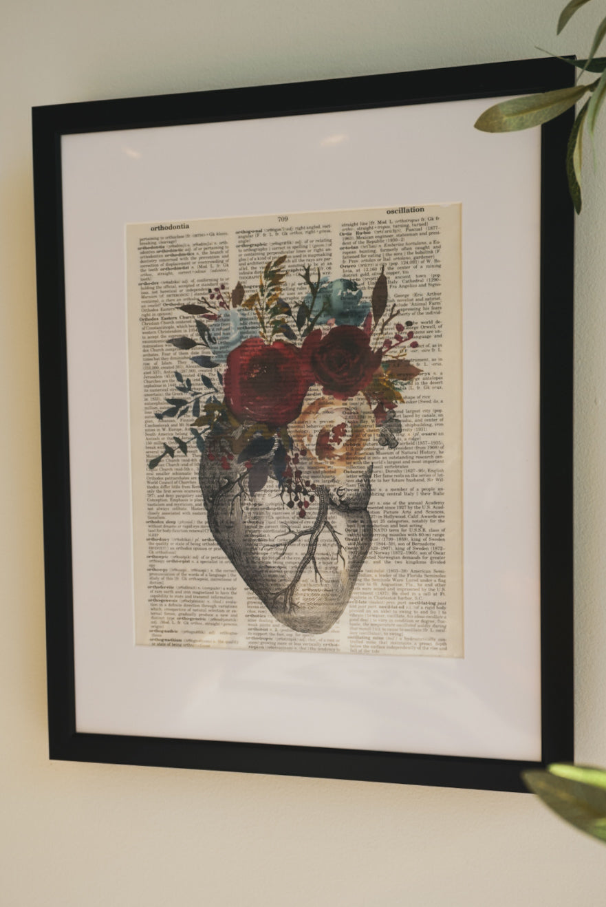 Anatomical Florals Dictionary Page Print