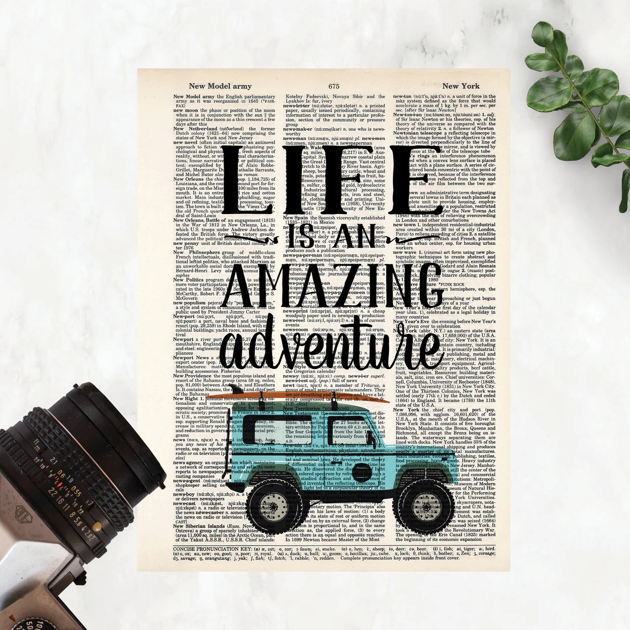 Life Quotes Dictionary Page Print