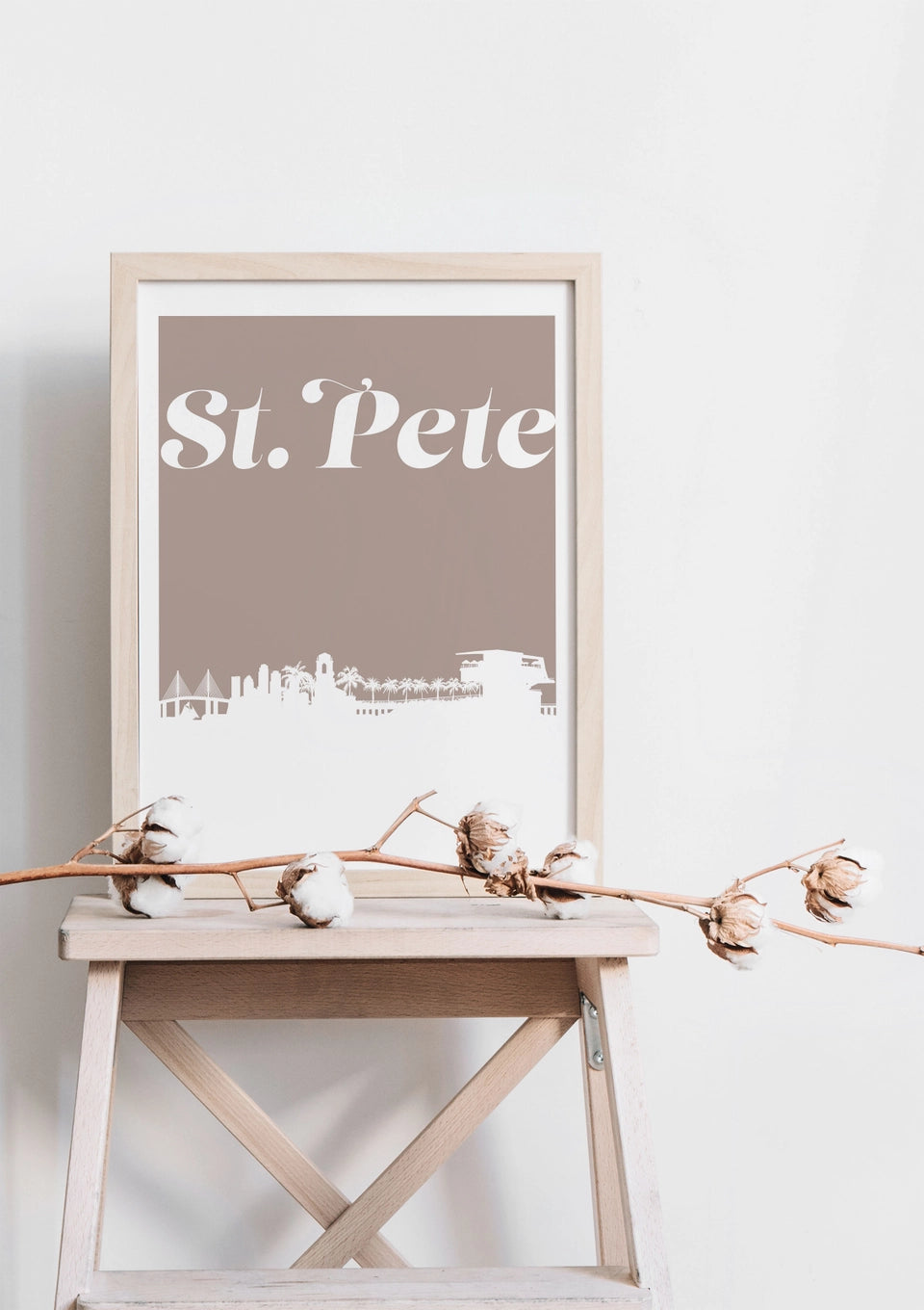 St. Pete Retro Inspired Skyline Art Print